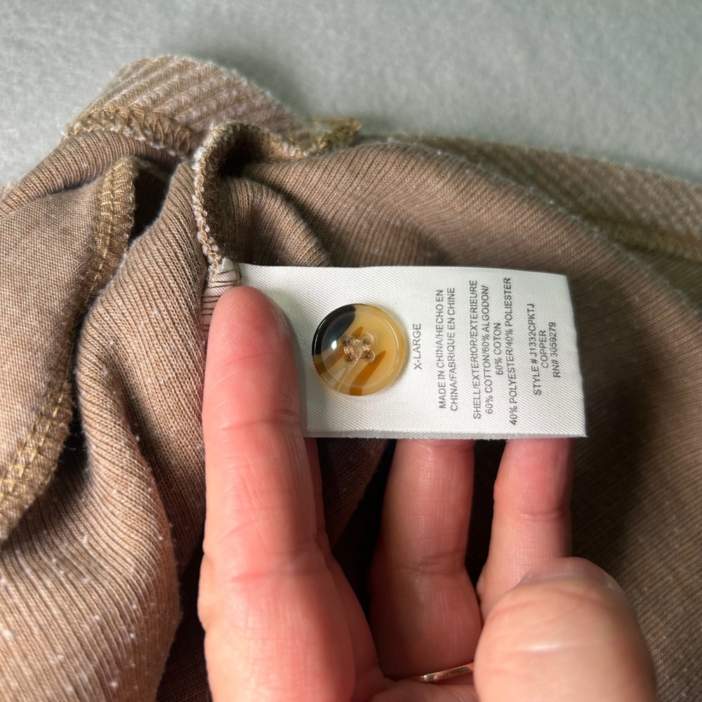 Thread & Supply Shacket Women XL Brown Corduroy Ribbed Button Down Copper - Picture 6 of 9